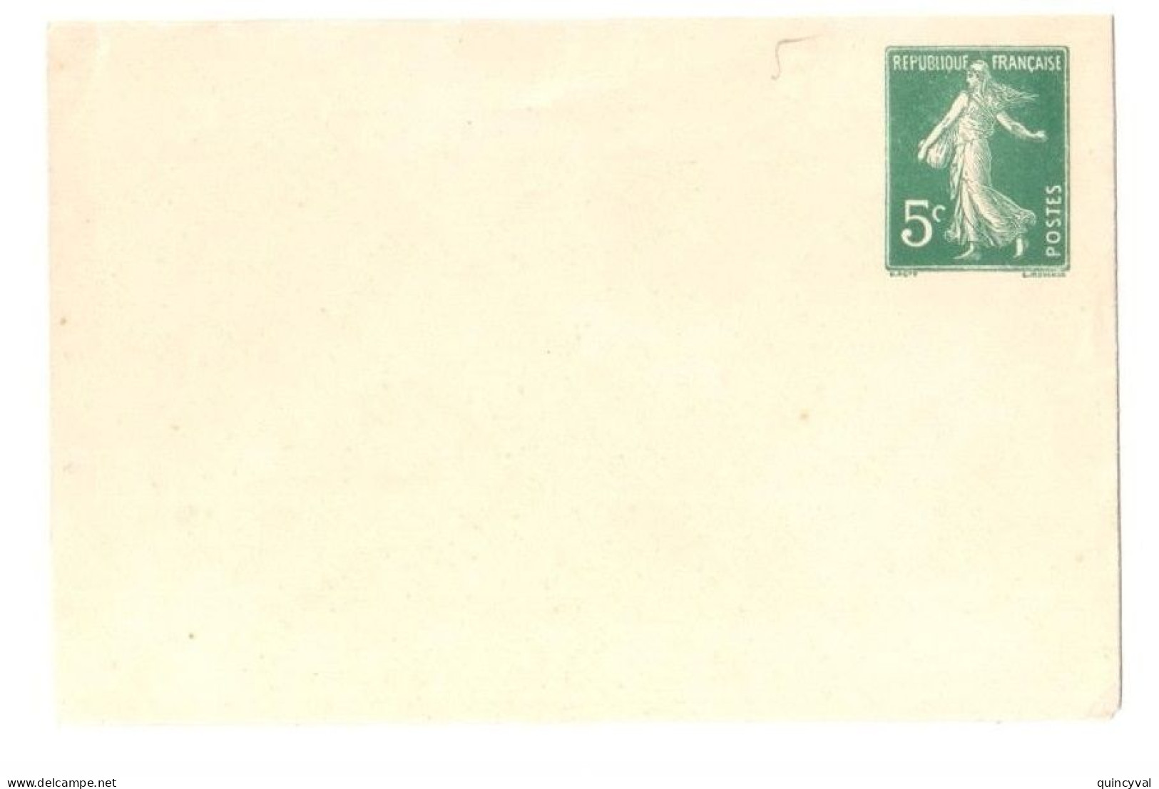 Entier Postal Enveloppe Carte De Visite Mignonnette 5c Semeuse Vert Mill 146 Au Verso Yv 137-E1 - Standard- Und TSC-Briefe (vor 1995)