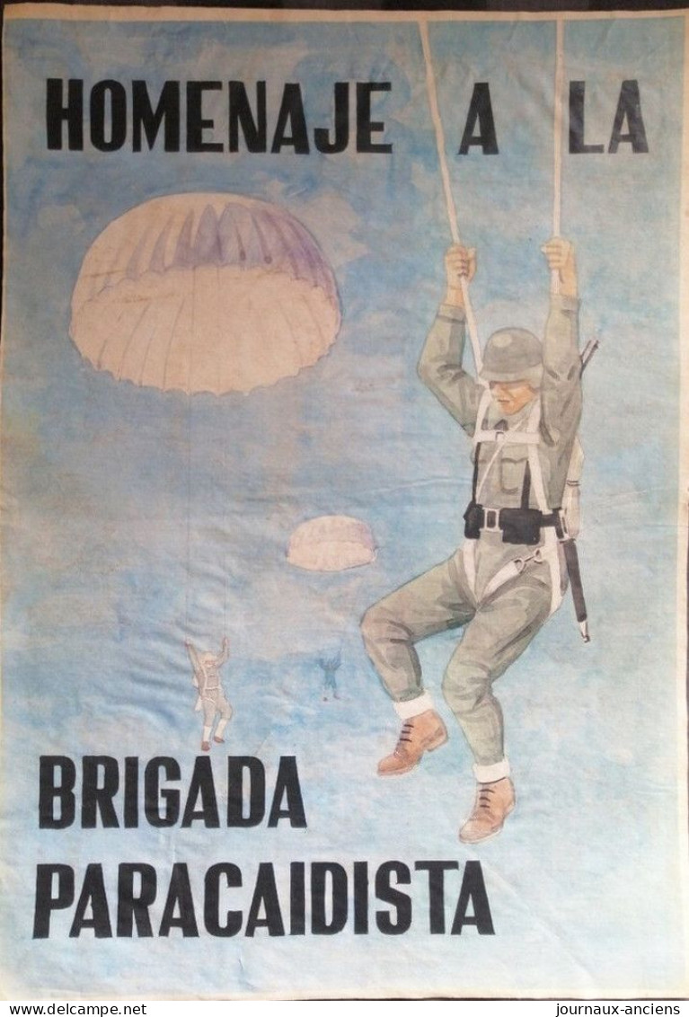 GUERRE D'ESPAGNE - 1936 = 1939 - AFFICHE ESPAGNOL - HOMENZJE A LA BRIGADA PARACAIDISTA - Affiches