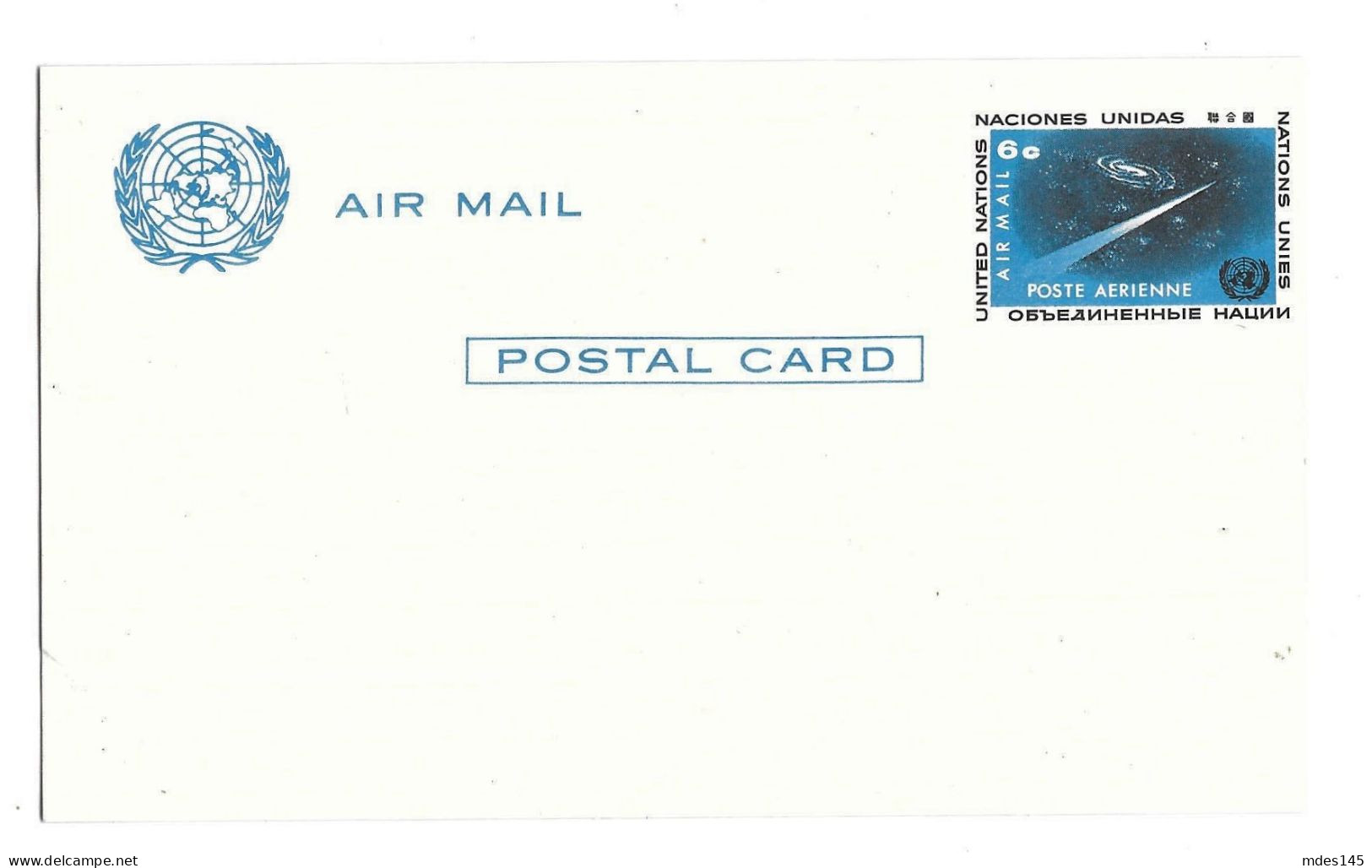 3 Mint UN United Nations 1958 UX2 1963 UX3 Air Mail UXC4 Postal Card - Altri & Non Classificati