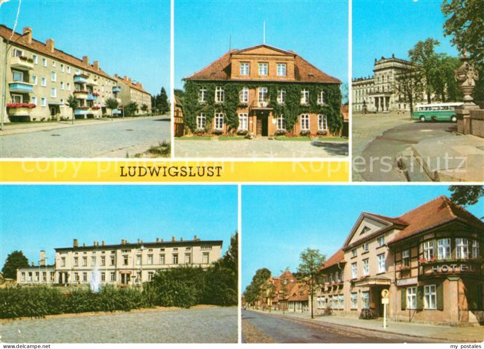 73063437 Ludwigslust John Brinckman Strasse Rathaus Schloss Bahnhof HO Hotel Lud - Ludwigslust