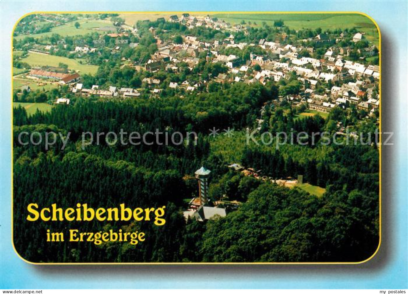 73063182 Scheibenberg Blick Auf Berg Und Stadt Fliegeraufnahme Scheibenberg - Scheibenberg