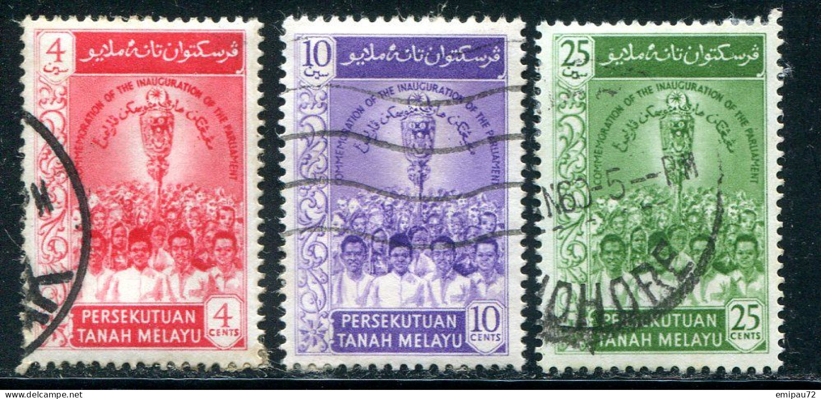MALAISIE- Y&T N°91 à 93- Oblitérés - Federation Of Malaya