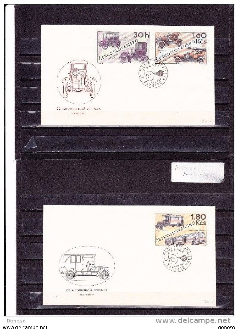TCHECOSLOVAQUIE 1969 VOITURES ANCIENNES 2 FDC Yvert 1713-1715, Michel 1866-1868 - FDC