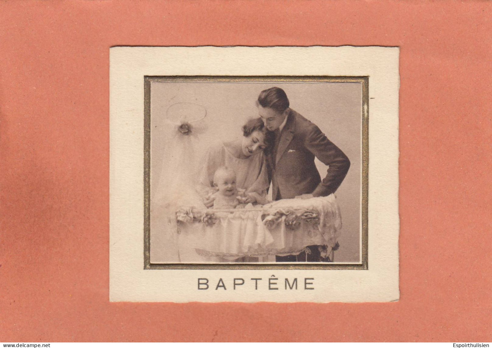 FAIRE-PART DE BAPTEME BERNADETTE MARGUERITE ESTHER DEFAC - NEE A CHARLEROI LE 4 AVRIL 1939 ET BAPTISEE LE 22 - 221 - Naissance & Baptême