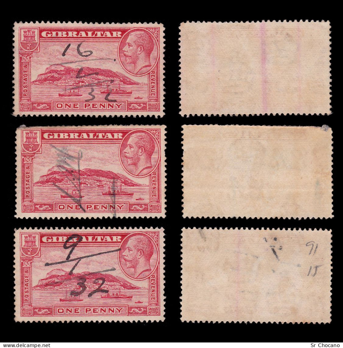 GIBRALTAR.1931.GV.1d Scarlet.SET 3.SG 110.USED. - Gibraltar