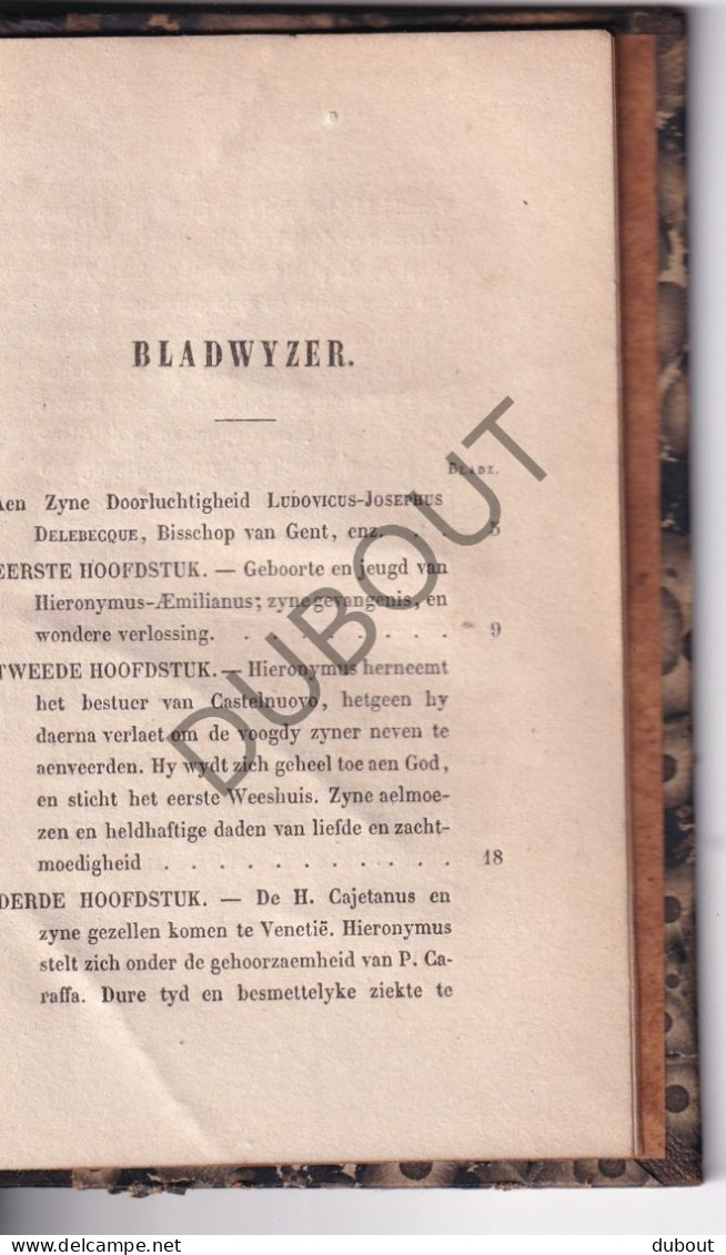 Sint-Niklaas - Leven Van H. Hieronymus-Emillianus, Druk Sint Niklaas 1857  (W267) - Oud