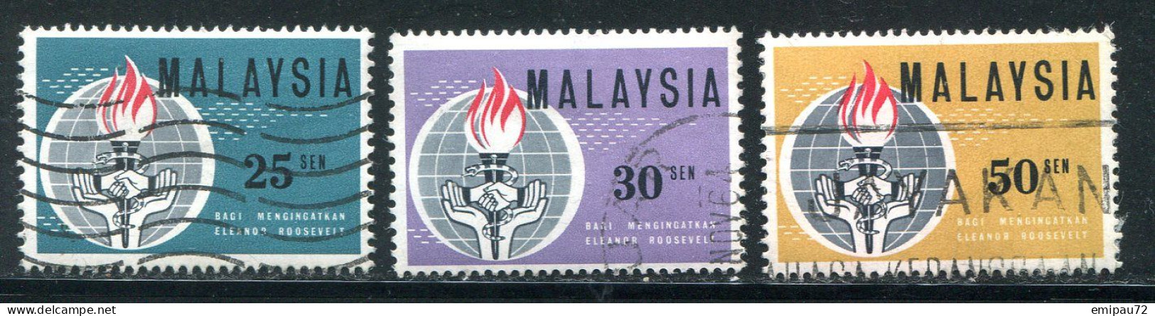 MALAISIE- Y&T N°9 à 11- Oblitérés - Malaysia (1964-...)