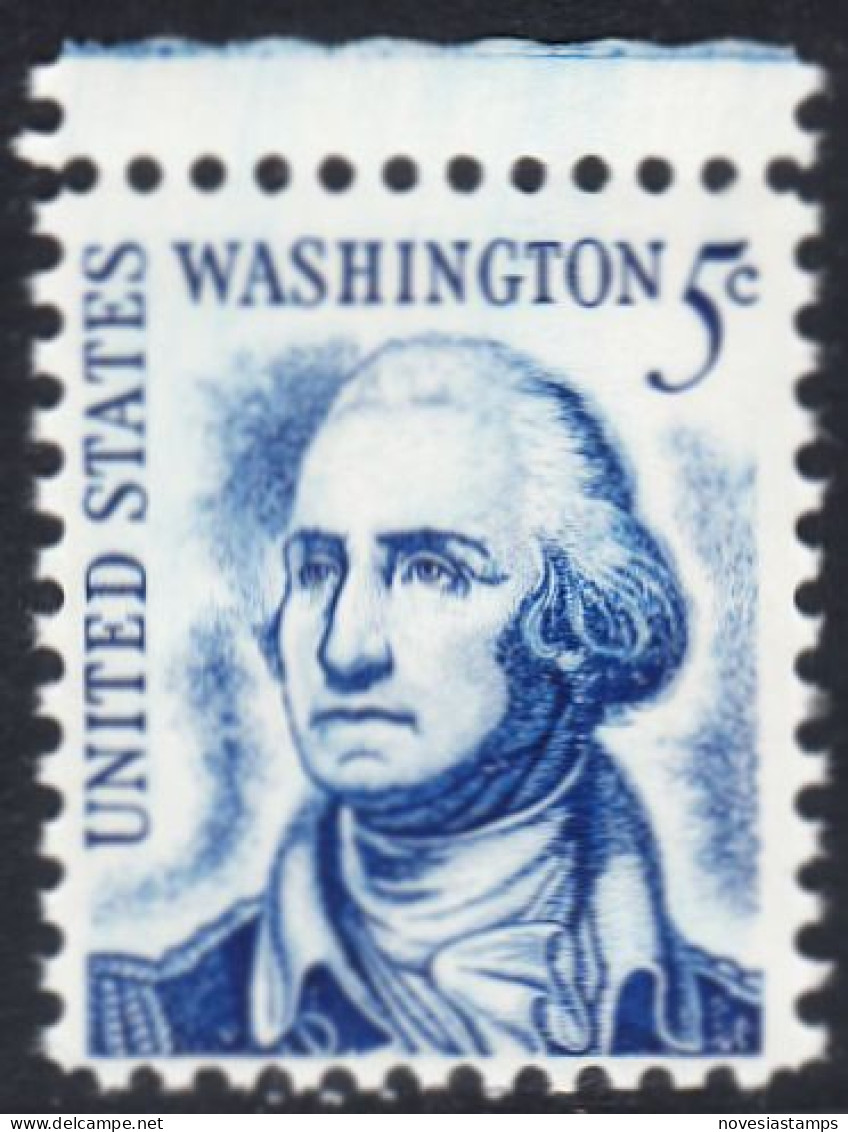 !a! USA Sc# 1283B MNH SINGLE W/ Top Margin - George Washington - Nuovi