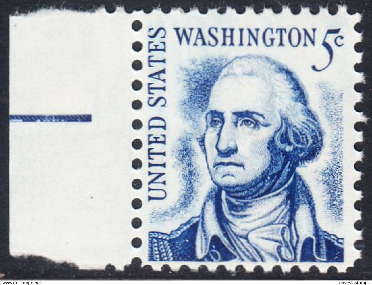 !a! USA Sc# 1283B MNH SINGLE W/ Left Margin (a2) - George Washington - Nuovi