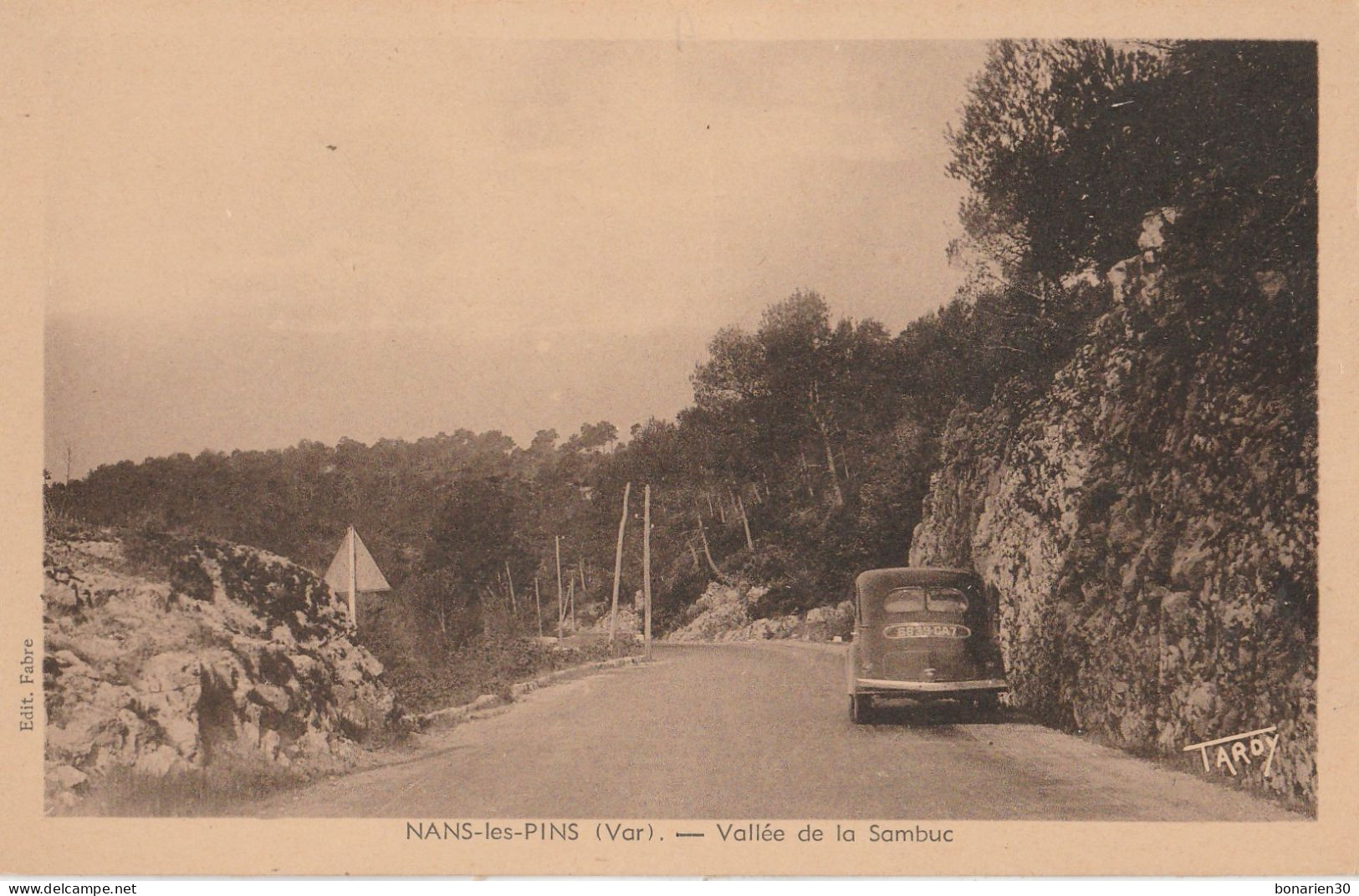 CPA 83 NANS LES PINS VALLEE DE LA SAMBUC AUTO - Nans-les-Pins