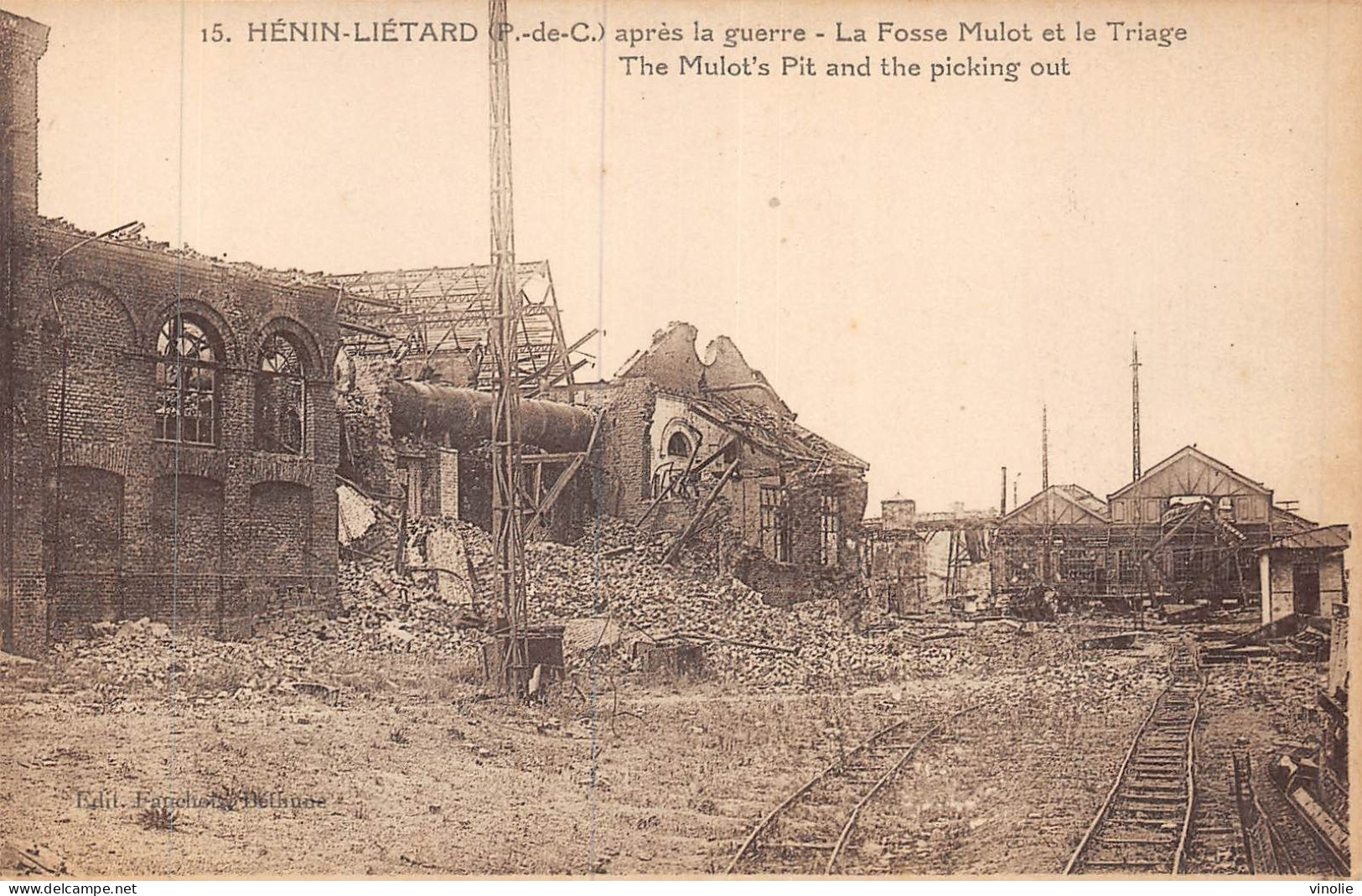 24-2936 : HENIN-LIETARD. RUINES DE GUERRE.  LA FOSSE MULOT ET LE TRIAGE - Henin-Beaumont