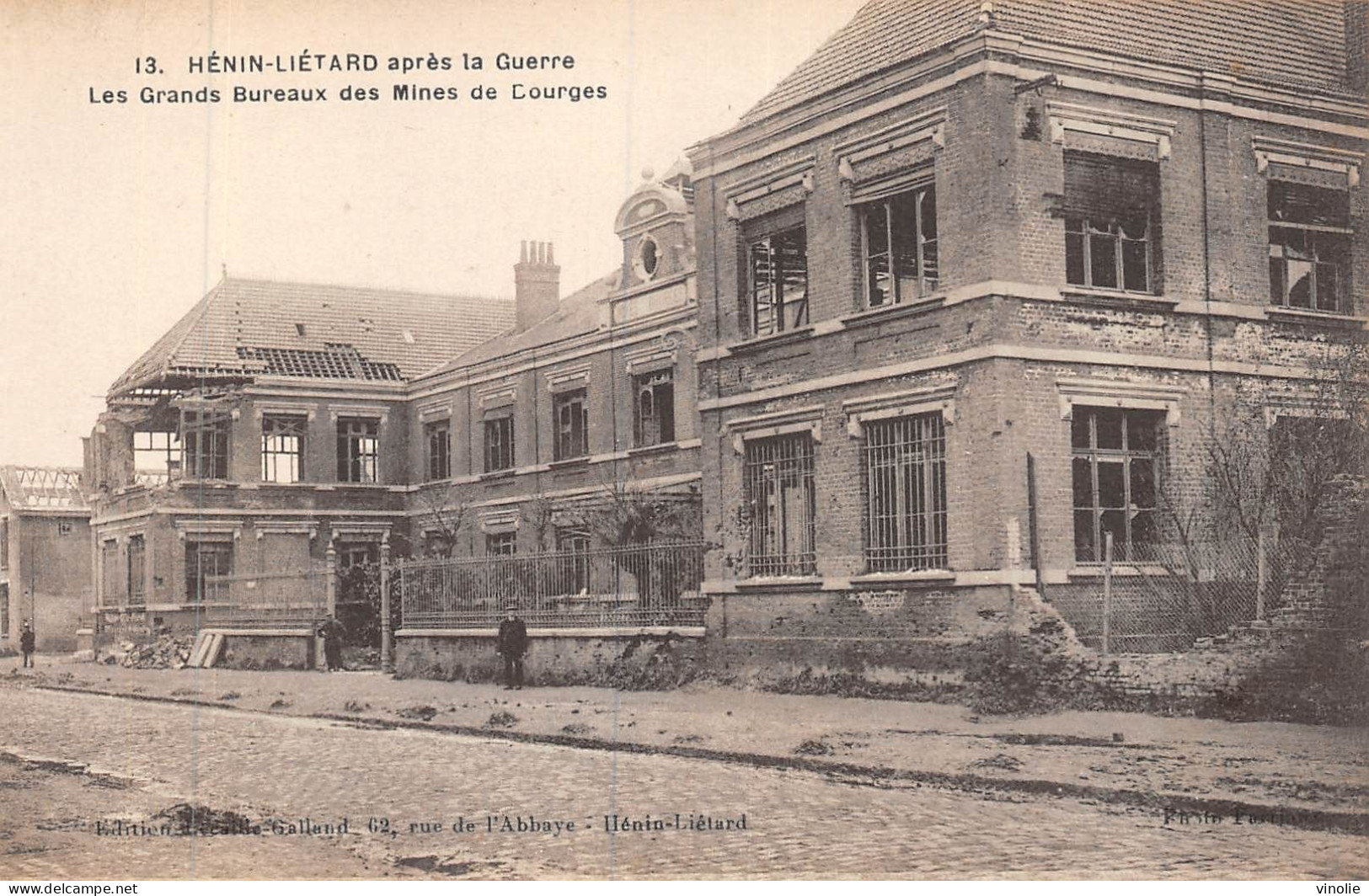 24-2939 : HENIN-LIETARD. RUINES DE GUERRE. BUREAUX DES MINES DE DOURGES - Henin-Beaumont