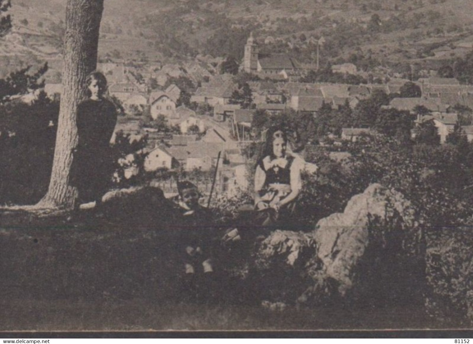 Lot De 2 CPA  De  Haute Alsace   St-AMARIN Vieille Fontaine Surmontée Du Coq Gaulois Et L'église + Une Vue  Non écrites - Saint Amarin