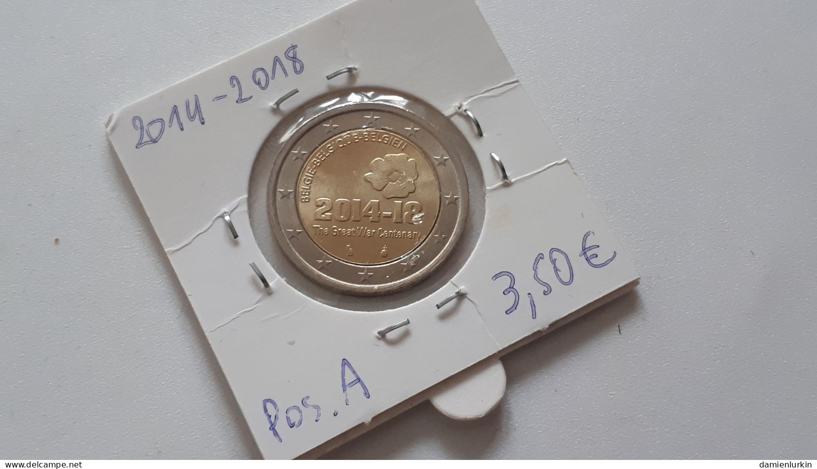 BELGIQUE BELGIE BELGIEN BELGIUM 2 EURO BU 2014-18 100 ANS WWI UNC POSITION A BE85 ONLY 1.750.000 EX.! LIRE DESCRIPTIF - Belgique