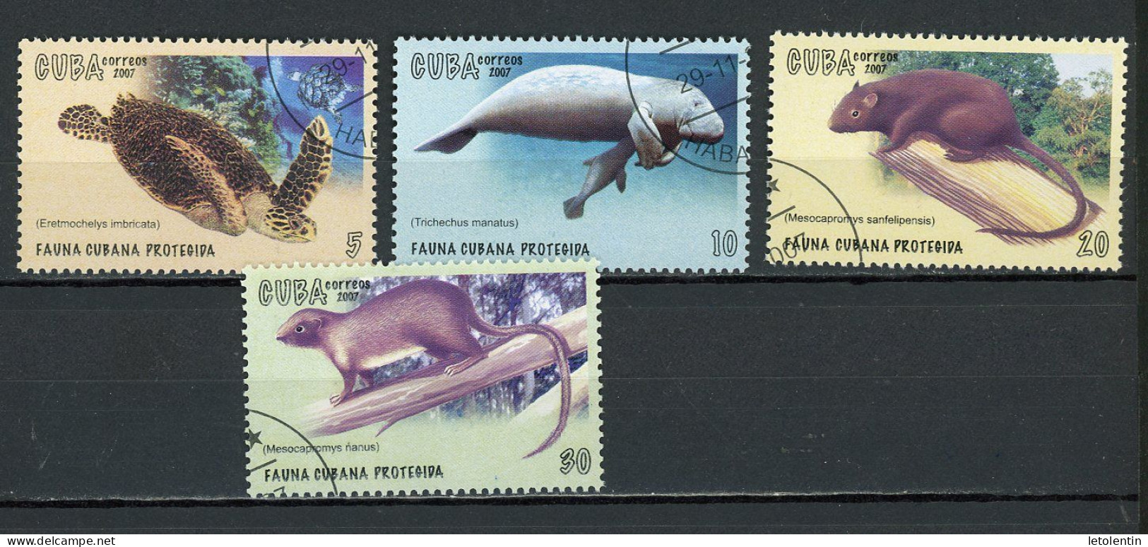 CUBA -  FAUNE  N°Yt  4520+4521+4522+4523 Obli. - Gebraucht