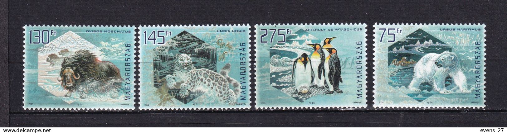 HUNGARY-2009-ARCTIC FAUNA- PENGUINS-POLAR BEAR-MNH. - Ongebruikt