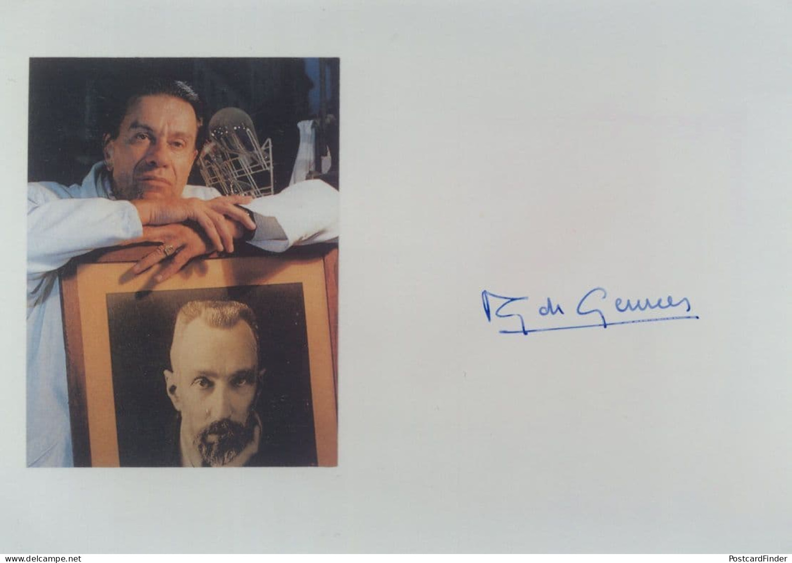 Pierre Gilles De Gannes French Physics Nobel Prize Hand Signed Photo - Inventors & Scientists