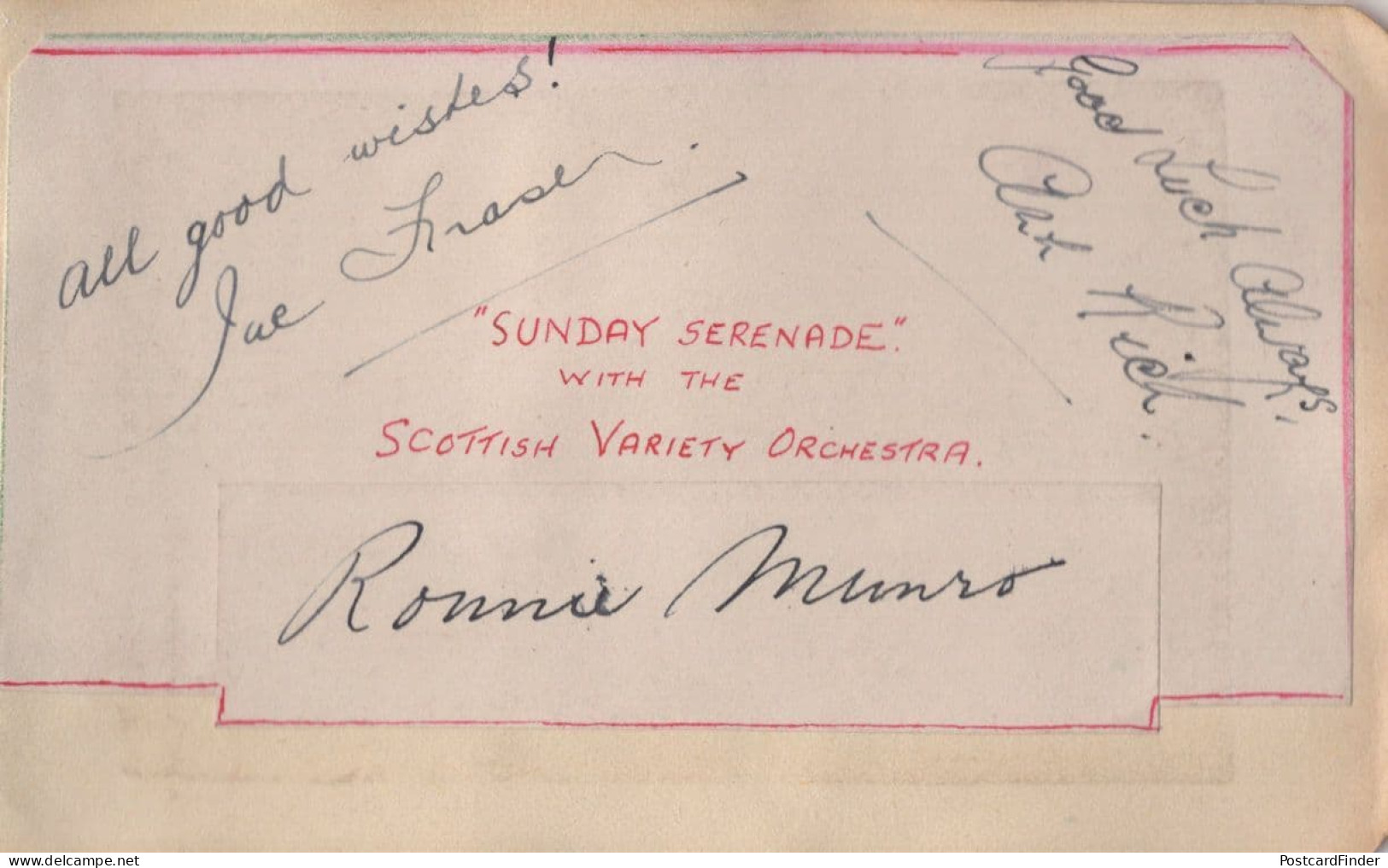 Ronnie Munro BBC Scottish Variety Orchestra WW2 Kay Cavendish Autograph S - Cantanti E Musicisti