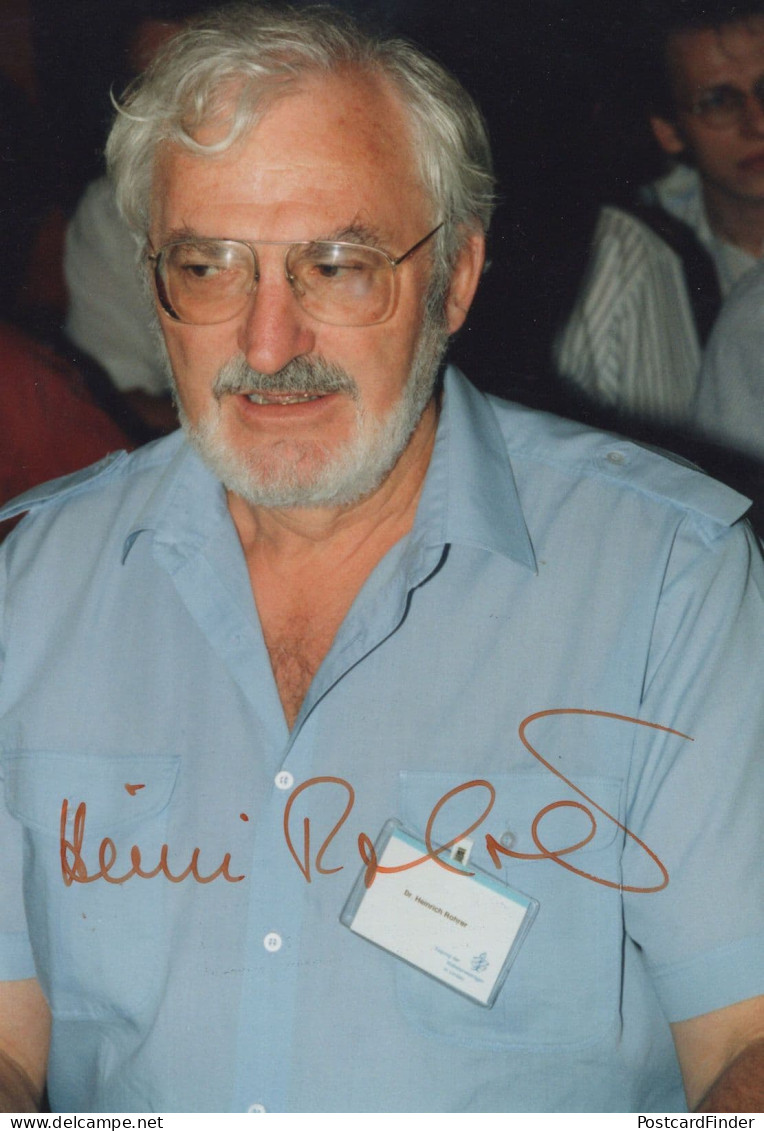 Heinrich Rohrer Swiss Physicist Nobel Prize Hand Signed Photo - Erfinder Und Wissenschaftler