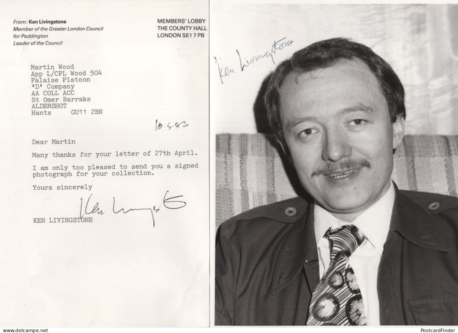 Ken Livingstone British Politics 10x8 Hand Signed Photo - Politicians  & Military