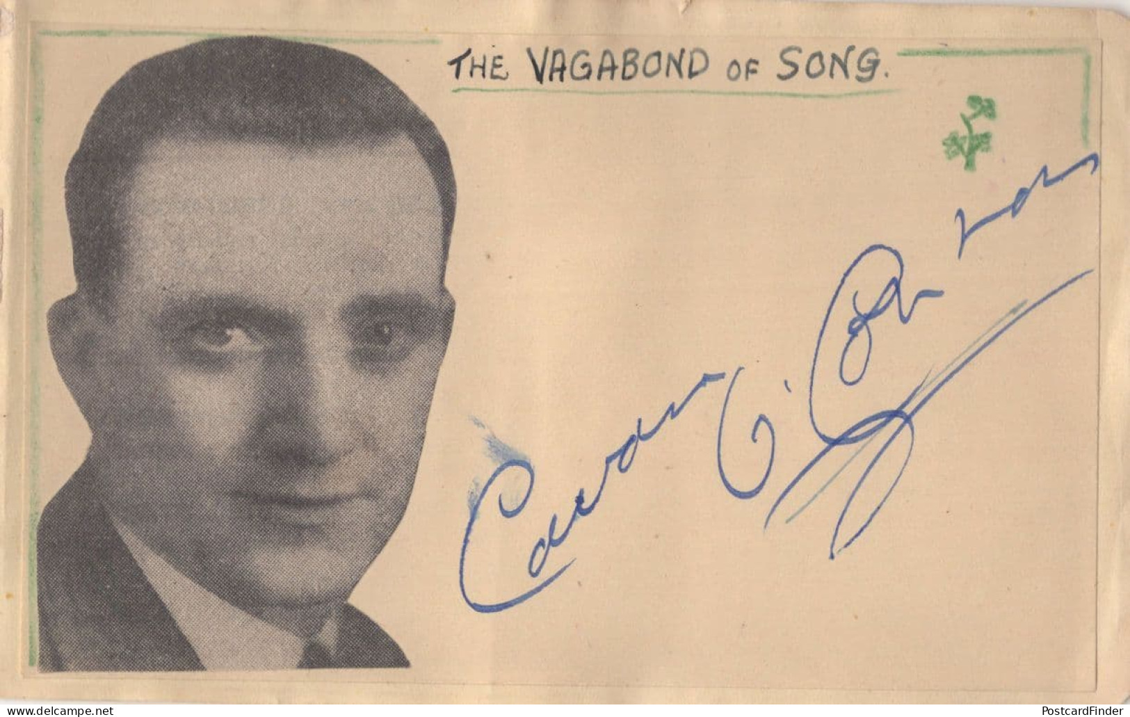 Cavan O'Connor Old Irish Singer Hand Signed Autograph Page - Cantanti E Musicisti