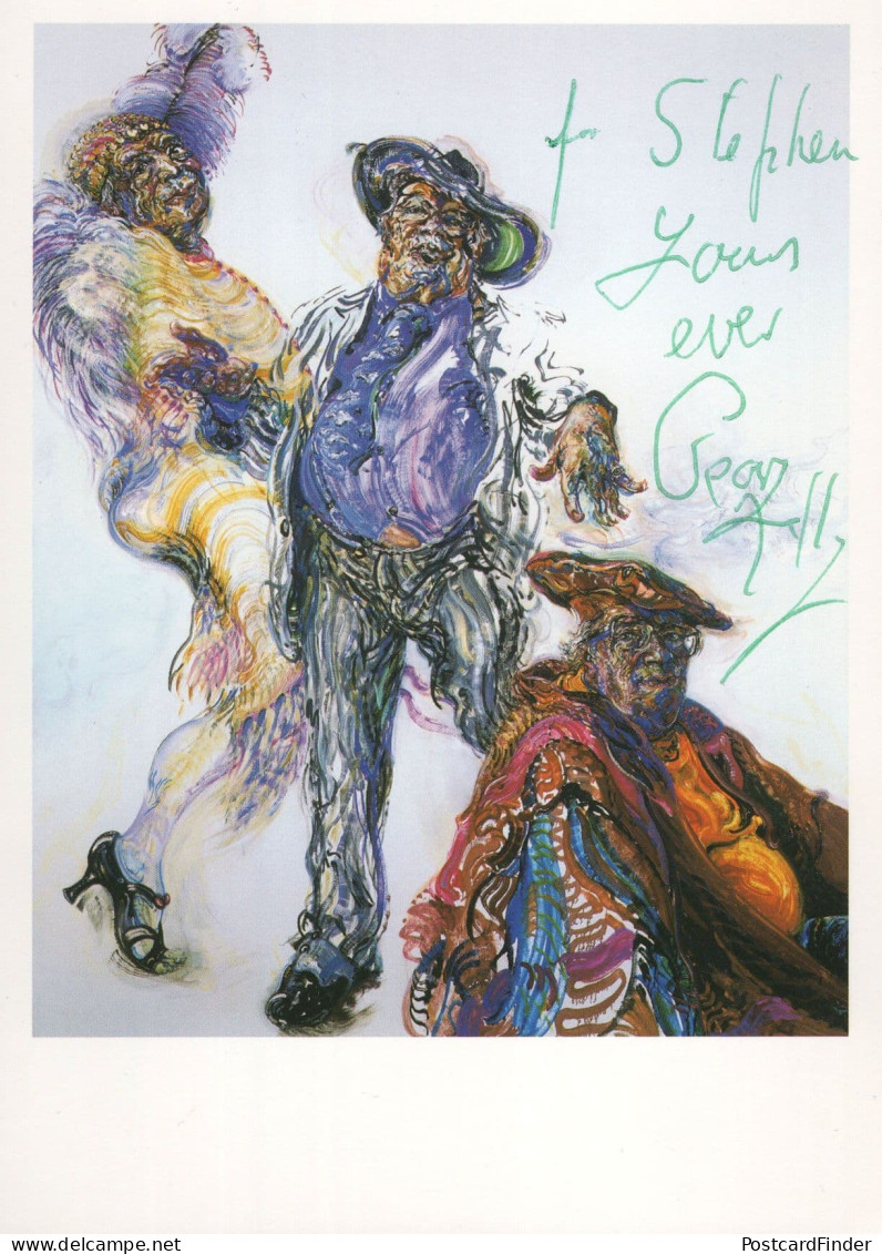 George Melly Maggi Hambling NPG Painting Hand Signed Photo - Pintores Y Escultores