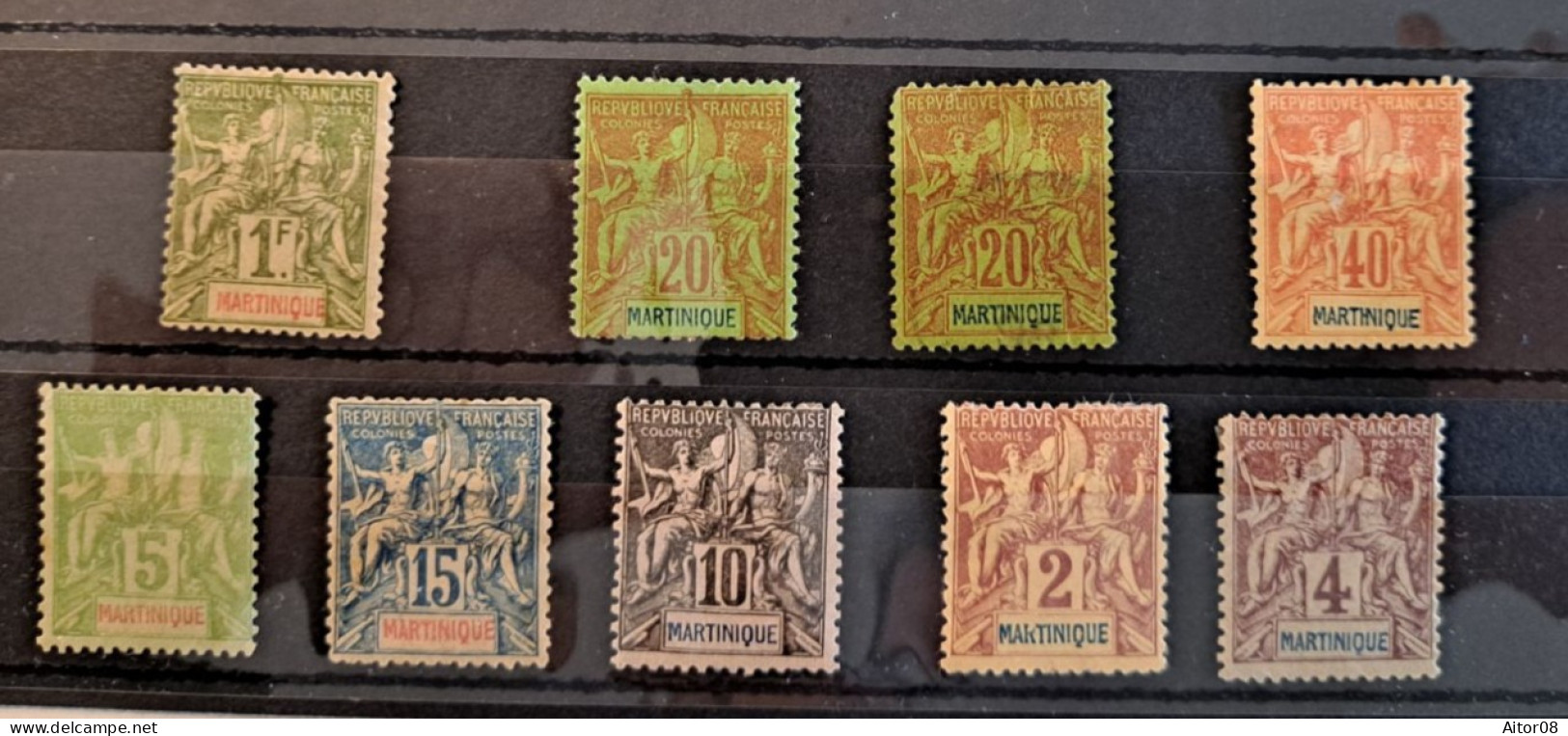 LOT DE TIMBRES MARTINIQUE  NEUFS*  DE 1892/96. A VOIR DE PRES..FORTE  COTE - Neufs