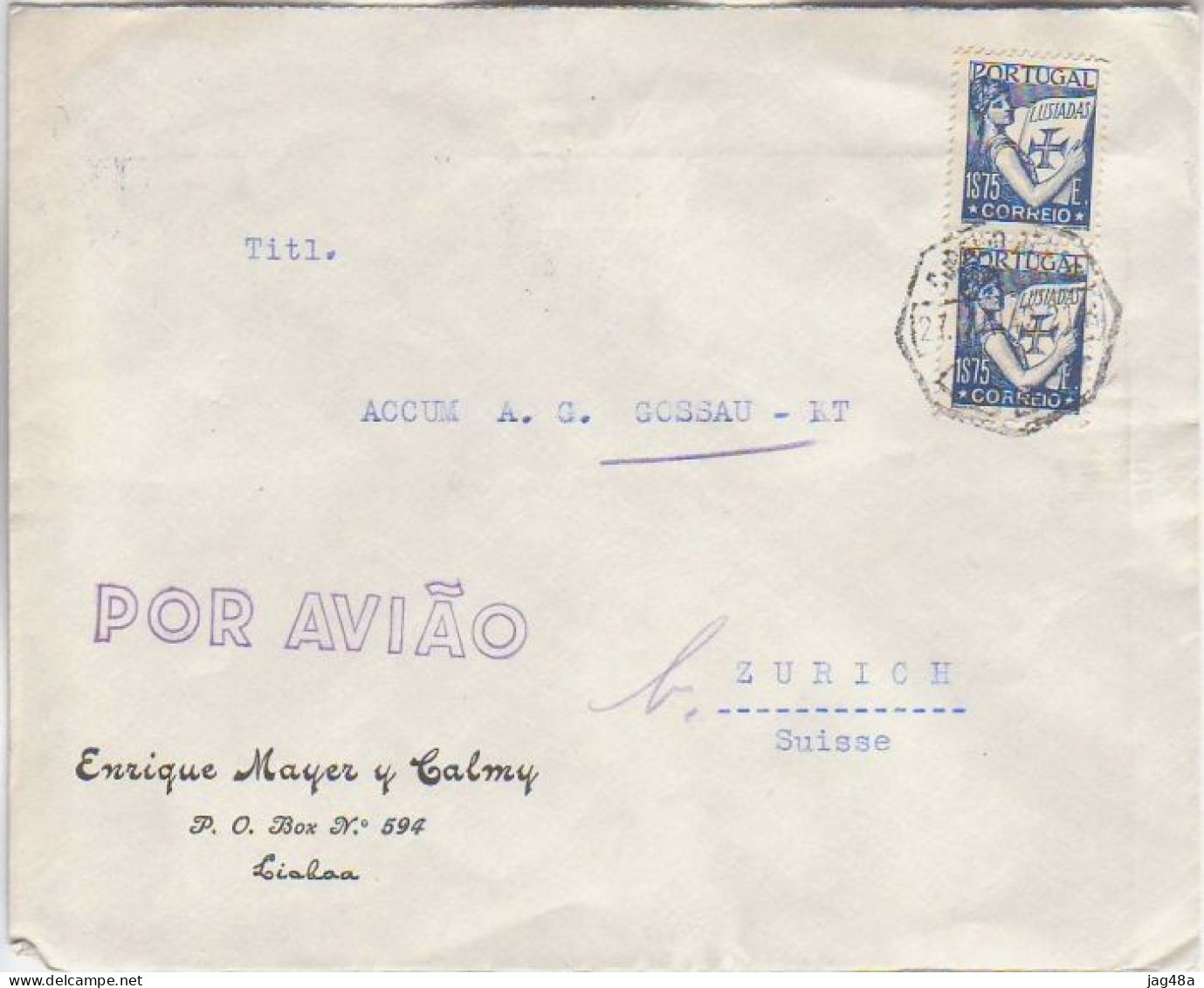 PORTUGAL. 1942/Lisboa, Envelope/nice Multi-franking. - Lettres & Documents