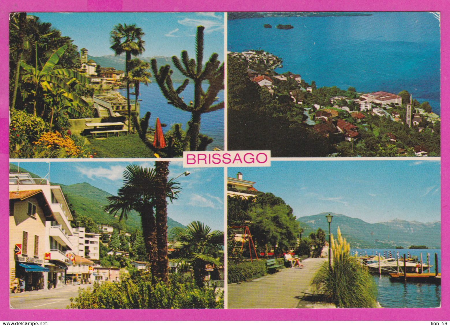 293713 / Switzerland - Brissago Lago Maggiore PC 1982 USED 70 C  Processione Di Mendrisio Flamme "Brissago Palme E Sole" - Briefe U. Dokumente