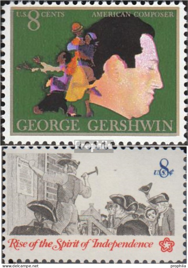 USA 1093,1094 (kompl.Ausg.) Postfrisch 1973 George Gershwin, Unabhängigkeit - Ungebraucht