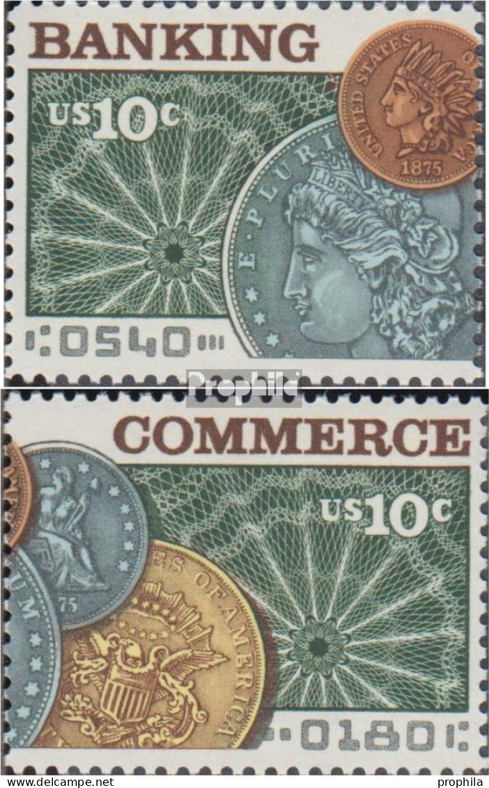 USA 1187-1188 (kompl.Ausg.) Postfrisch 1975 Amerikanischer Bankverein - Unused Stamps
