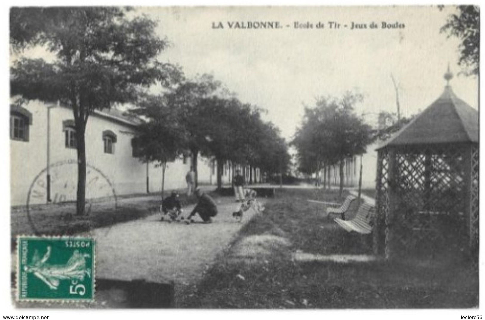 PETANQUE LA VALBONNE JEUX DE BOULES 1910 CPA 2 SCANS - Bowls