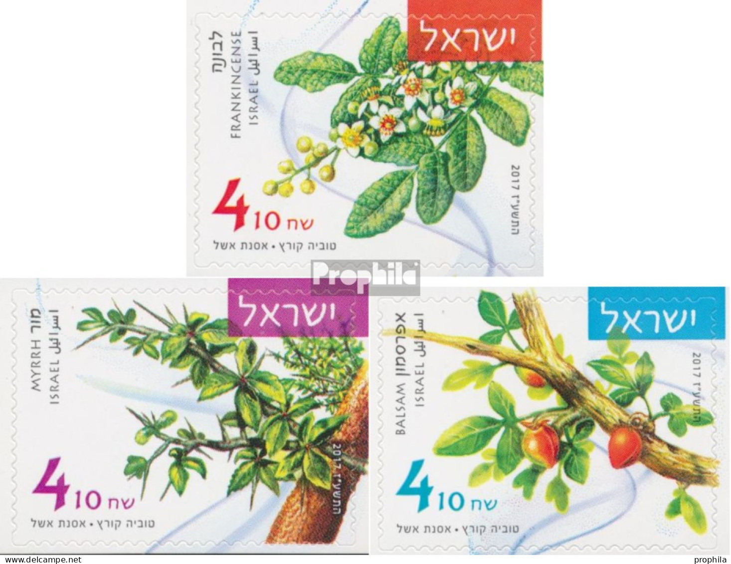 Israel 2581-2583 (kompl.Ausg.) Postfrisch 2017 Aromapflanzen - Unused Stamps (without Tabs)