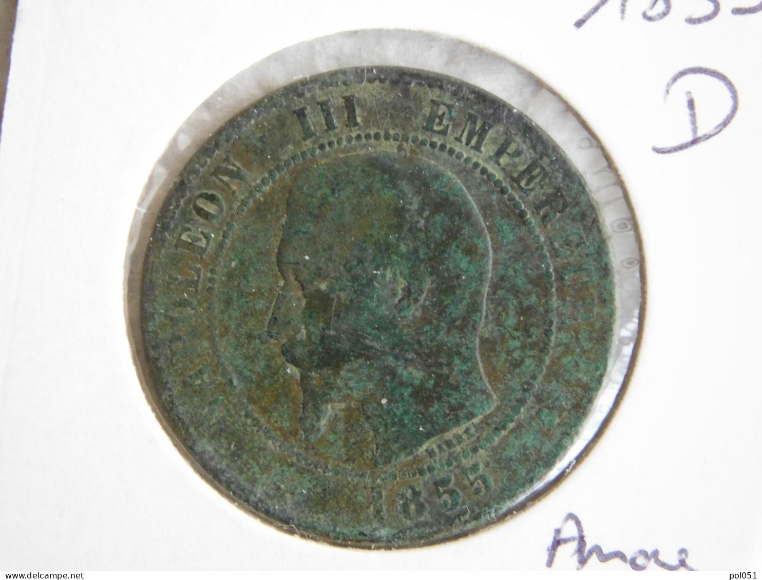 France 10 Centimes 1855 D Ancre (267) - 10 Centimes