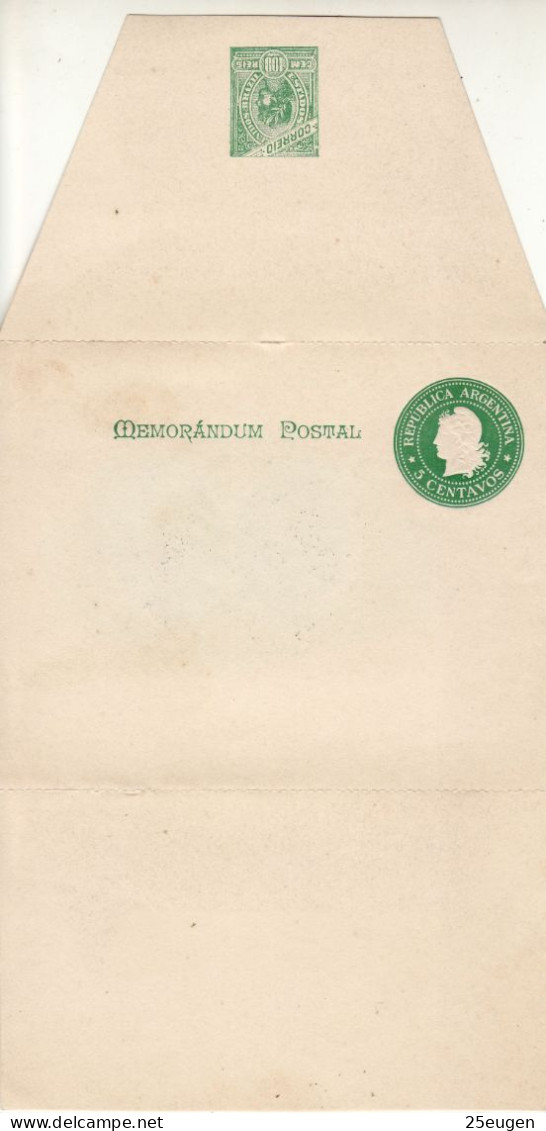 ARGENTINA 1900 COVER LETTER UNUSED - Storia Postale