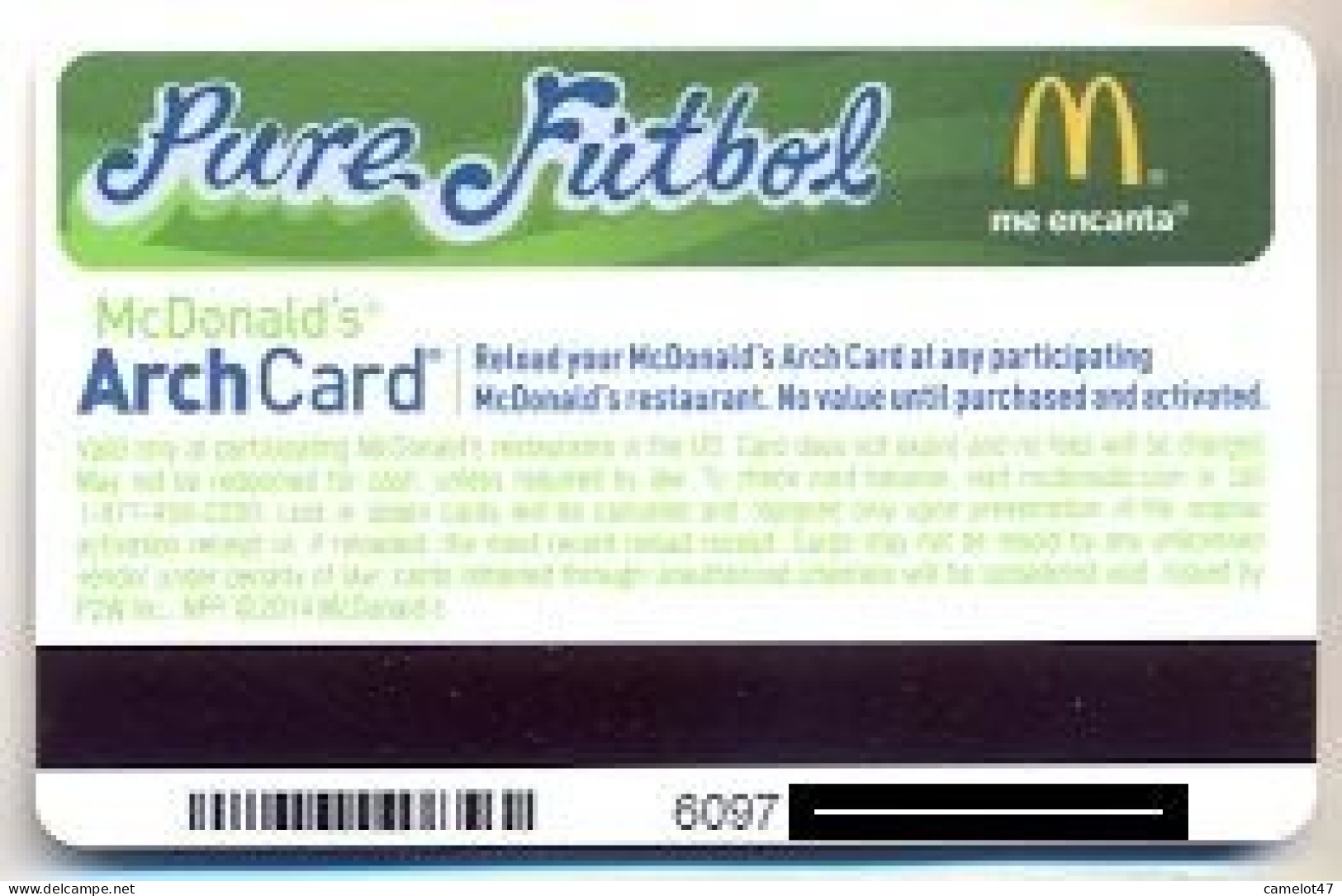 McDonald's U.S.A., Carte Cadeau Pour Collection, Sans Valeur, # 38,  Serial 6097, Issued In 2014 - Cartes De Fidélité Et Cadeau