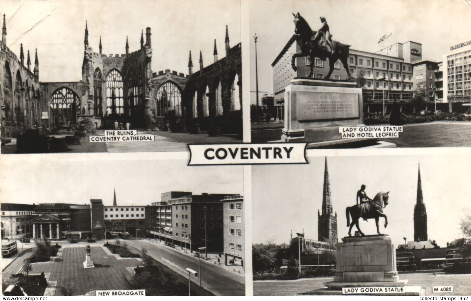 COVENTRY, WARWICKSHIRE, CATHEDRAL, STATUE, PARK, MONUMENT, TOWER, ENGLAND, UNITED KINGDOM, POSTCARD - Coventry