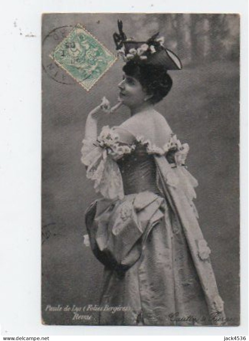 Carte Postale Ancienne - Folies Bergères ( Revue ) - Melle PAULE DE LYS - Cabarets