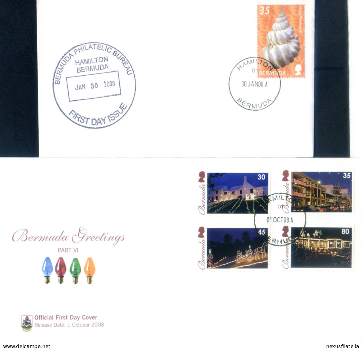 6 FDC Del 2008. - Bermudas