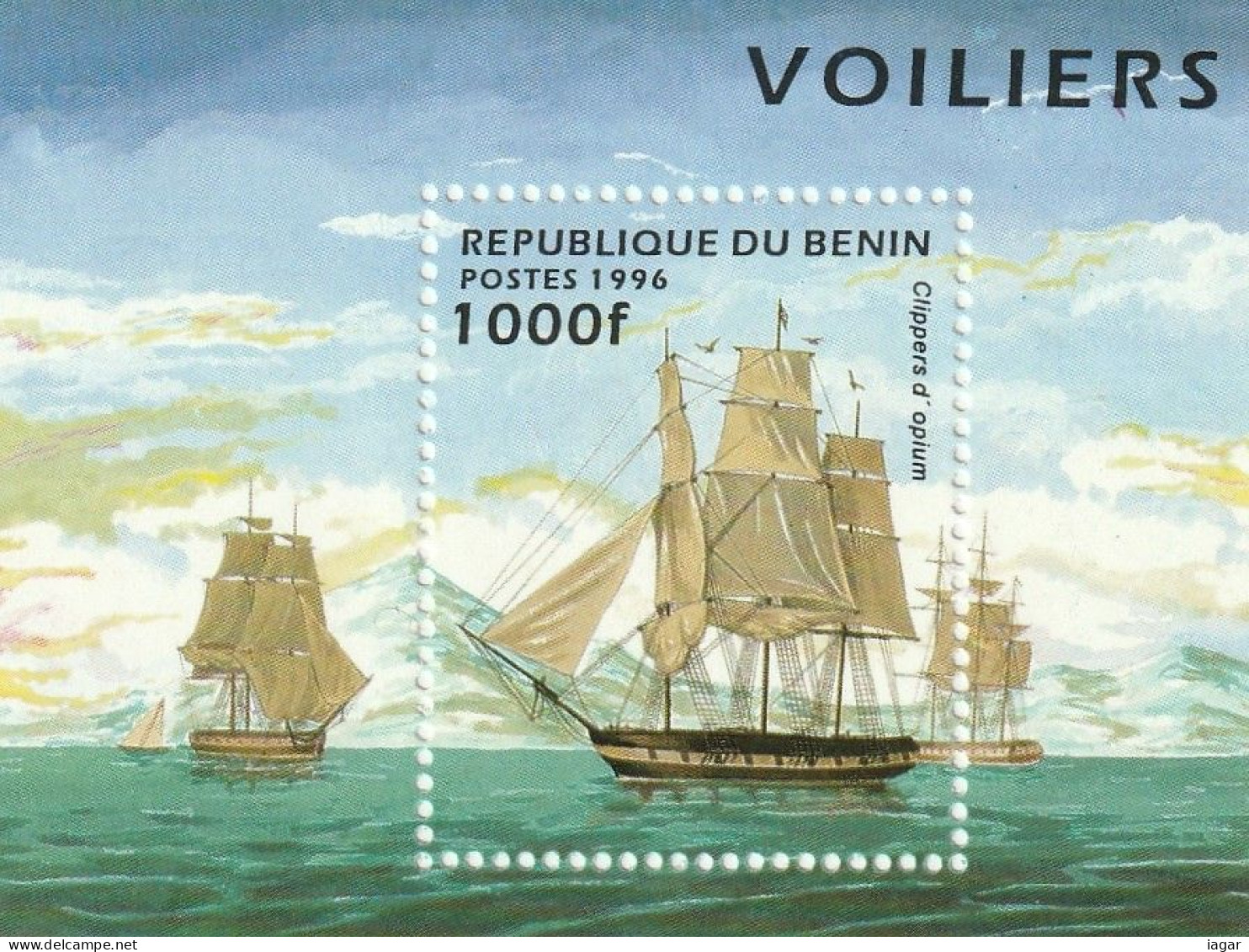 THEMATIC  TRANSPORT:  FAMOUS SAILING SHIPS   6V+MS  -  BENIN - Autres (Mer)