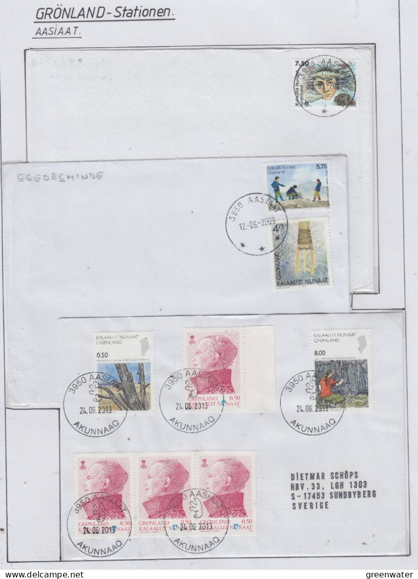 Greenland Aasiaat  4 Covers  (KG152A) - Stations Scientifiques & Stations Dérivantes Arctiques