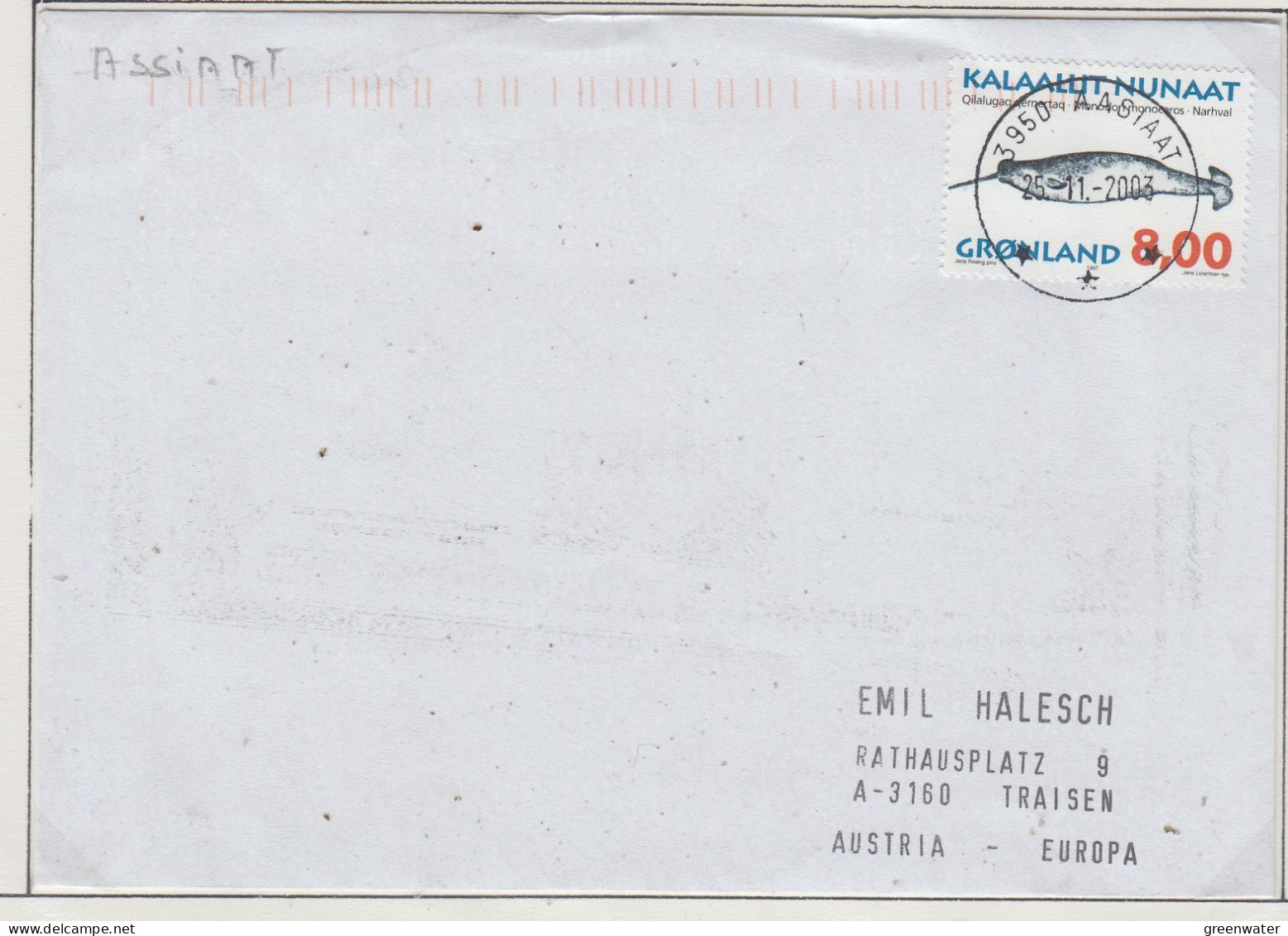 Greenland Aasiaat  4 Covers  (KG152A) - Stations Scientifiques & Stations Dérivantes Arctiques