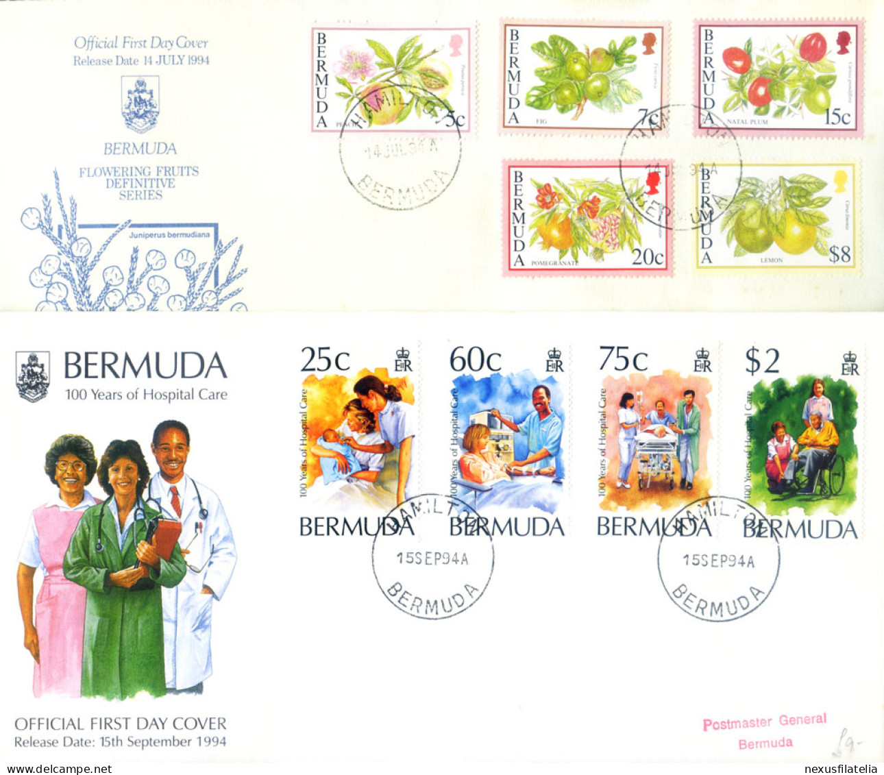 Annata Completa FDC 1994. - Bermudes