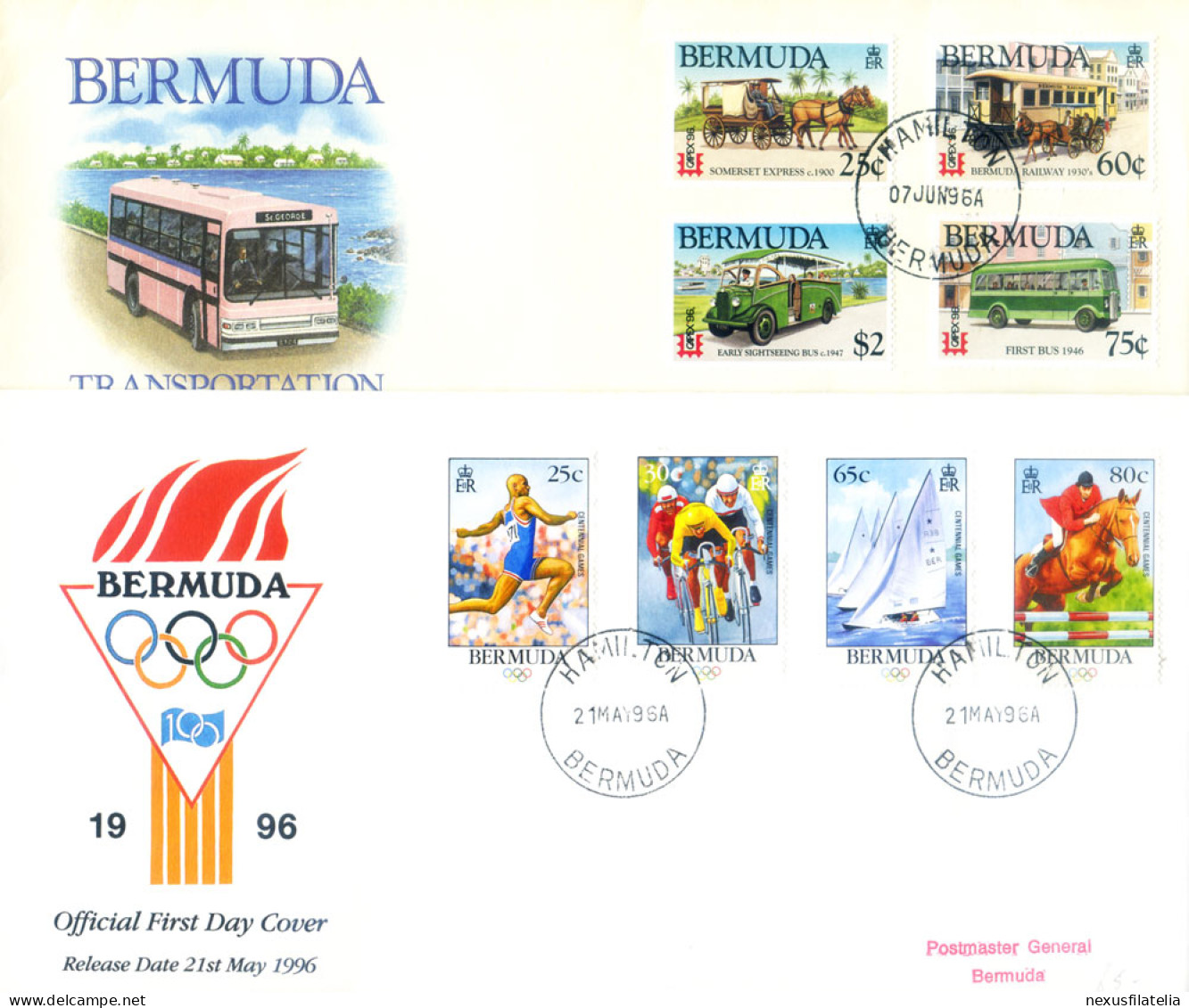 5 FDC Del 1996. - Bermuda