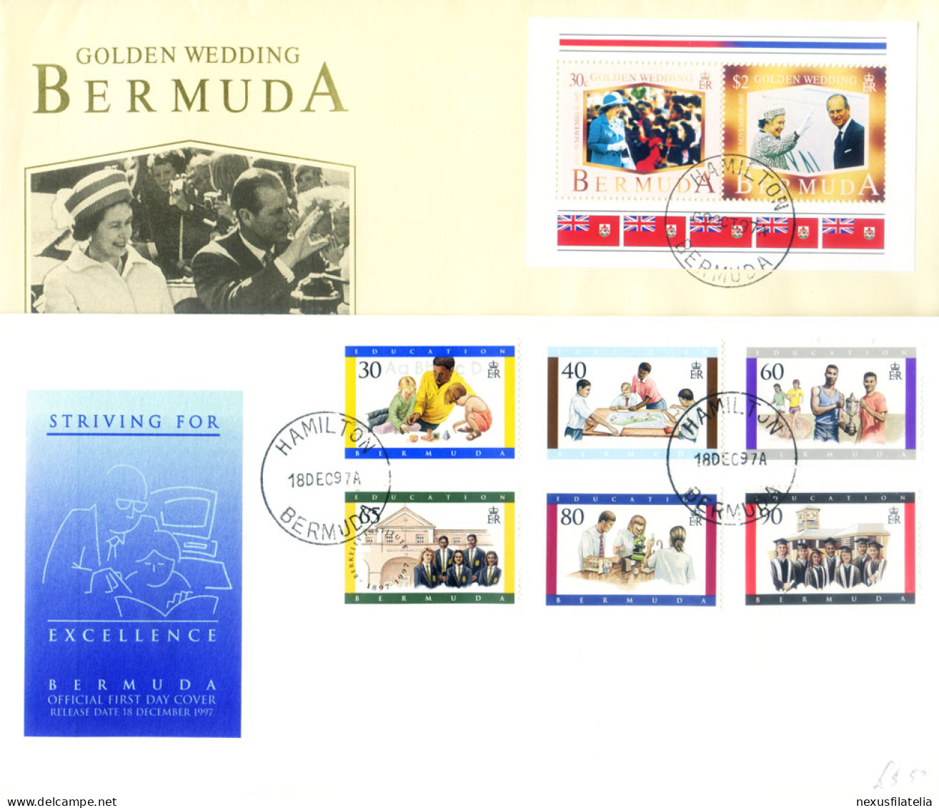 4 FDC Del 1997. - Bermuda