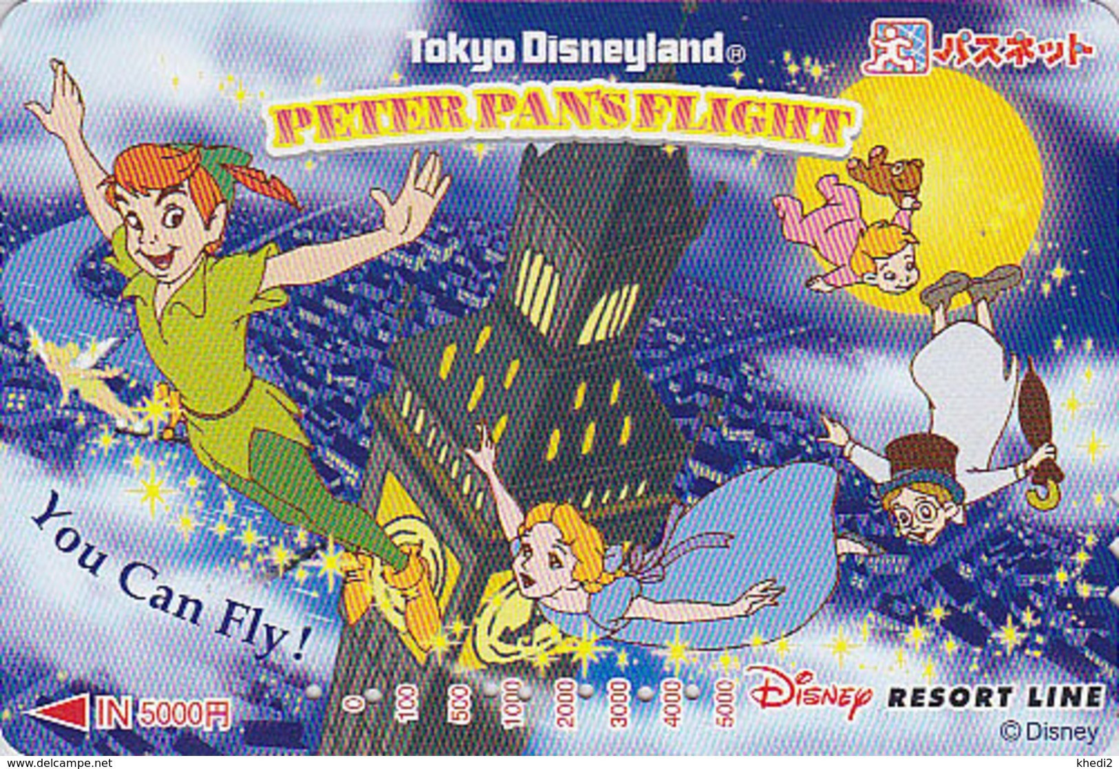 Carte Prépayée JAPON - DISNEY Disneyland RESORT LINE - PETER PAN Wendy & Tinkerbell - JAPAN Prepaid Card - Disney