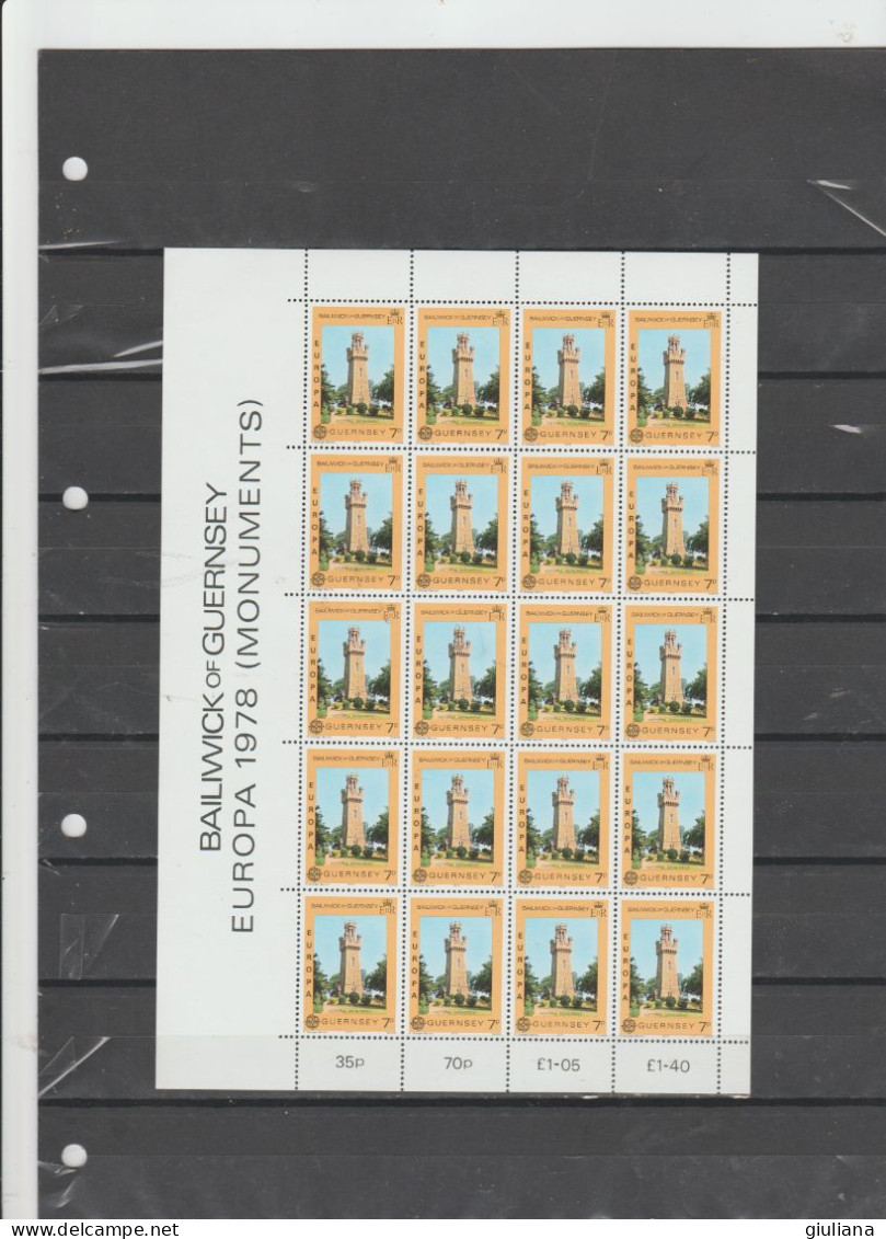 Guernsey 1978- (Yvert)  MF/156/57** " Europa Cept. Monumenti." - 1978