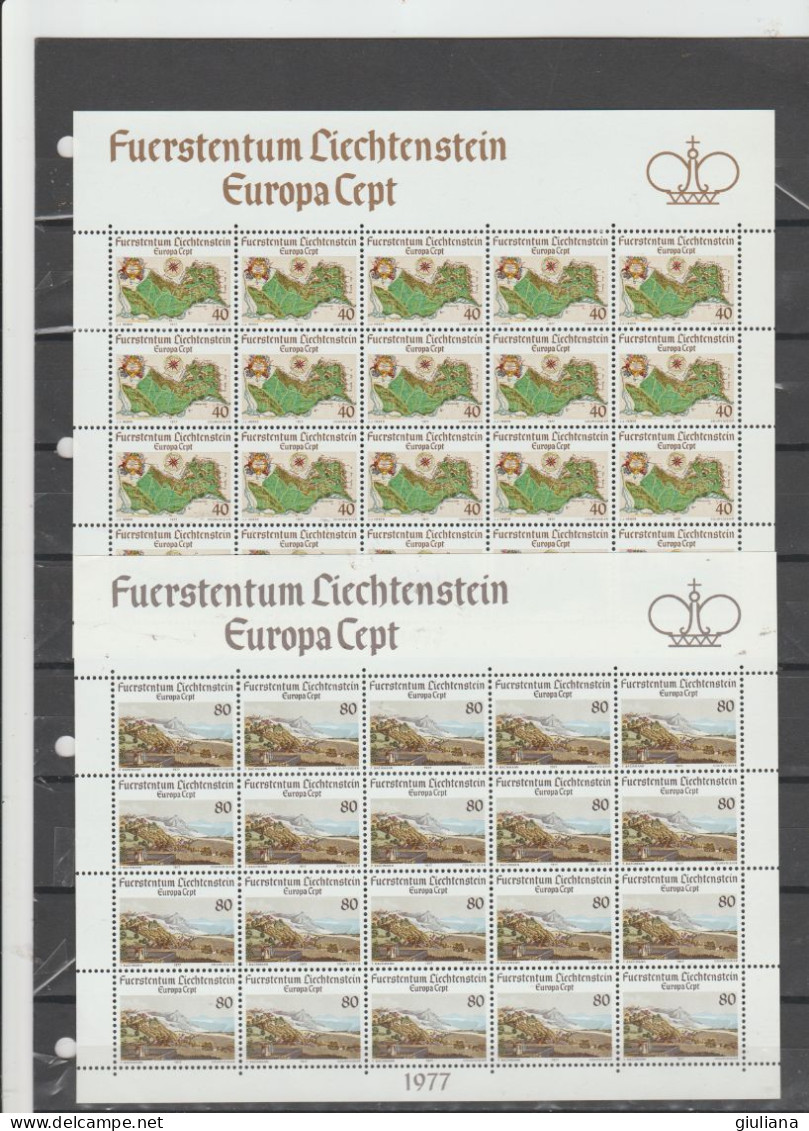 Liechtenstein 1977- (Yvert)  MF/612/13** " Europa Cept. Paesaggi." - 1977