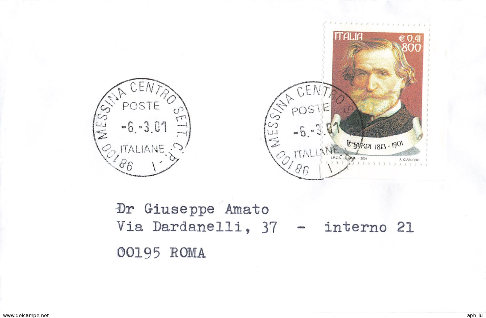 Beleg (AD2826) - 2001-10: Storia Postale