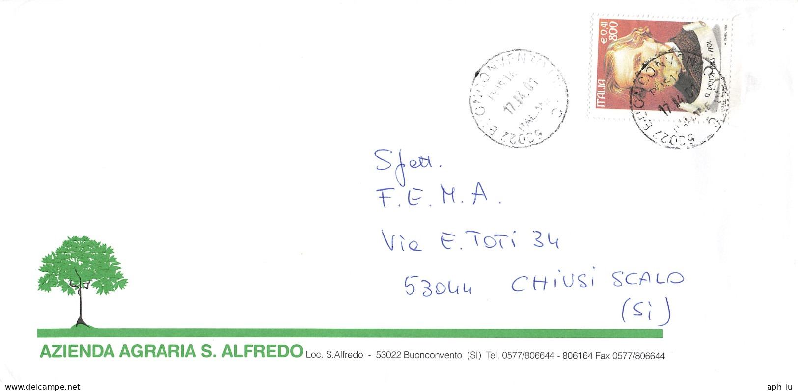 Beleg (AD2827) - 2001-10: Storia Postale